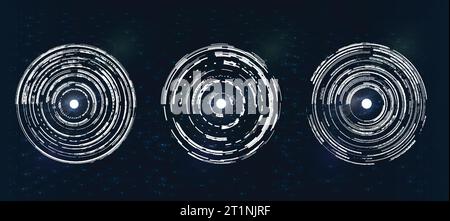 Virtual Car Dashboard - Futuristic Automobile Tech. Stock Vector