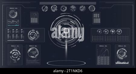 Modern Radar Element Integration Stock Vector