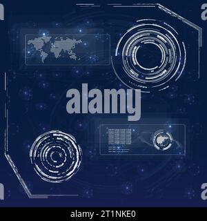 HUD Circle Infographics Stock Vector