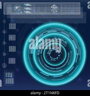 Circular Data Analysis Stock Vector