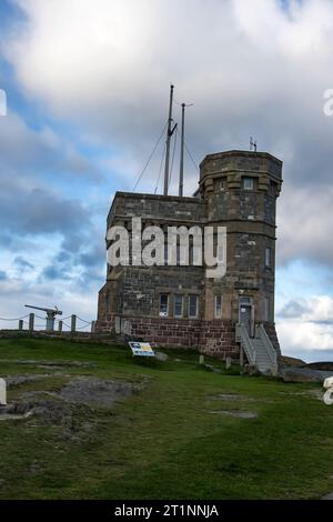 Cabot Tower at Signal Hill National Historic Site  in St. John's, Newfoundland & Labrador, Canada Stock Photo