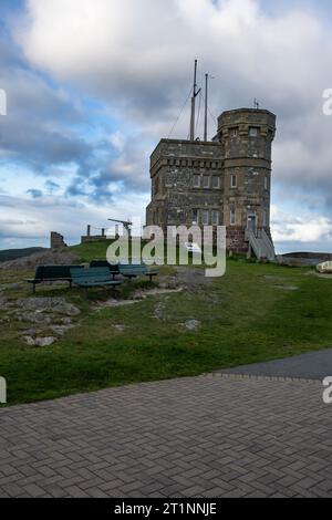 Cabot Tower at Signal Hill National Historic Site  in St. John's, Newfoundland & Labrador, Canada Stock Photo