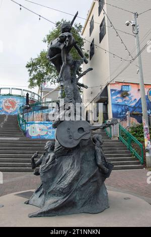 A Time sculpture on George Street in St. John's, Newfoundland & Labrador, Canada Stock Photo