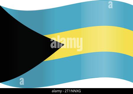 Bahamas national flag in vector Stock Vector