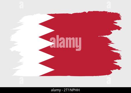 Flag of Bahrain. National symbol in official colors. Template icon ...