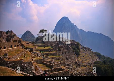 View from above on Machu Picchu Stock Photo