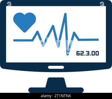 Ecg, flatlining, heart icon. is use in designing and developing websites, commercial, print media, web or any type of design project. Stock Vector