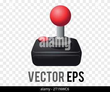 Vector gradient black and red game joystick controller icon Stock Vector