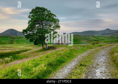 Loch Loyal is a freshwater lake located in the Assynt region of Sutherland, Scotland. Stock Photo