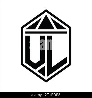 VL Logo monogram with shieldshape and black outline design template vector  icon abstract Stock Vector Image & Art - Alamy
