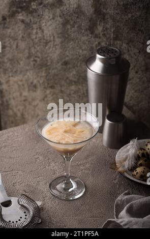 Creamy chocolate coffee alcoholic cocktail Stock Photo