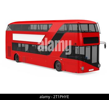 Double Decker Bus Isolated Stock Photo - Alamy