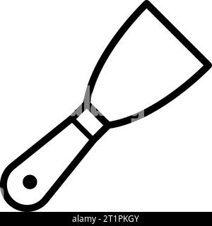 Linear icon of trowel as a simple outline for web design Stock Vector
