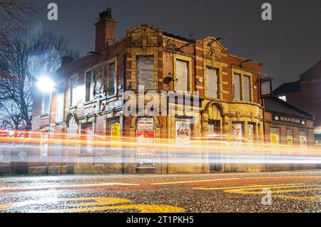 The derelict Seven Stars Public House, Ardwick, Manchester Stock Photo