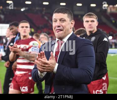 Manchester, England - 14th October 2023 Wigan Warriors Head Coach Matt Peet. Betfred Super League Grand Final, Wigan Warriors vs Catalan Dragons at Old Trafford, Manchester, UK Stock Photo