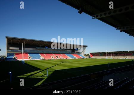 Eccles, UK. 15th Oct, 2023. General view of the AJ Bell Stadium before the Gallagher Premiership match Sale Sharks vs Northampton Saints at AJ Bell Stadium, Eccles, United Kingdom, 15th October 2023 (Photo by Steve Flynn/News Images) in Eccles, United Kingdom on 10/15/2023. (Photo by Steve Flynn/News Images/Sipa USA) Credit: Sipa USA/Alamy Live News Stock Photo