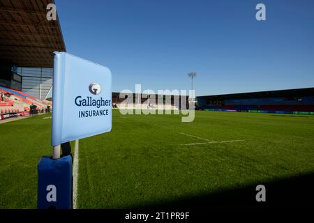 Eccles, UK. 15th Oct, 2023. General view of the AJ Bell Stadium before the Gallagher Premiership match Sale Sharks vs Northampton Saints at AJ Bell Stadium, Eccles, United Kingdom, 15th October 2023 (Photo by Steve Flynn/News Images) in Eccles, United Kingdom on 10/15/2023. (Photo by Steve Flynn/News Images/Sipa USA) Credit: Sipa USA/Alamy Live News Stock Photo