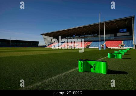 Eccles, UK. 15th Oct, 2023. General view of the AJ Bell Stadium before the Gallagher Premiership match Sale Sharks vs Northampton Saints at AJ Bell Stadium, Eccles, United Kingdom, 15th October 2023 (Photo by Steve Flynn/News Images) in Eccles, United Kingdom on 10/15/2023. (Photo by Steve Flynn/News Images/Sipa USA) Credit: Sipa USA/Alamy Live News Stock Photo