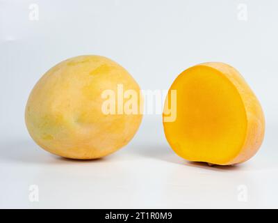 fresh mango fruit isolated on white background Stock Photo