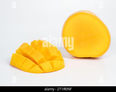fresh mango fruit isolated on white background Stock Photo