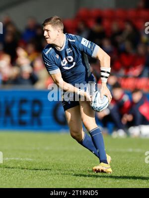 Salford, Lancashire, UK. 15th October 2023; AJ Bell Stadium, Salford, Lancashire, England; Gallagher Premiership Rugby, Sale Sharks versus Northampton;  Sam James of Sale Sharks Credit: Action Plus Sports Images/Alamy Live News Stock Photo