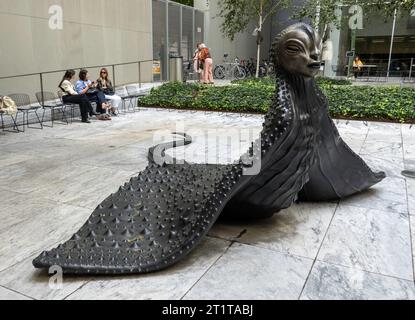 The Abby Aldrich Rockefeller Sculpture Garden is a popular destination at the Museum of Modern Art in New York City, 2023, USA Stock Photo