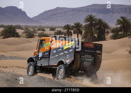 501 MACIK Martin (cze), TOMASEK Frantisek (cze), SVANDA David (cue), MM Technology, Iverco Powerstar, FIA W2RC, action during the Stage 2 of the Rallye du Maroc 2023, on October 15, 2023 around Zagora, Morocco Stock Photo