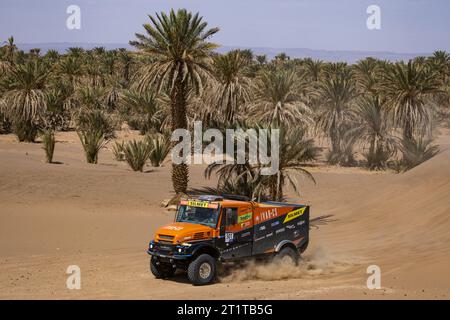 501 MACIK Martin (cze), TOMASEK Frantisek (cze), SVANDA David (cue), MM Technology, Iverco Powerstar, FIA W2RC, action during the Stage 2 of the Rallye du Maroc 2023, on October 15, 2023 around Zagora, Morocco Stock Photo