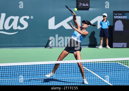 Monastir, Monastir, Tunisia. 15th Oct, 2023. Chloe Paquet (FRA) in action during the JASMIN OPEN MONASTIR - Monastir - Womens Tennis, WTA250 (Credit Image: © Mathias Schulz/ZUMA Press Wire) EDITORIAL USAGE ONLY! Not for Commercial USAGE! Credit: ZUMA Press, Inc./Alamy Live News Stock Photo