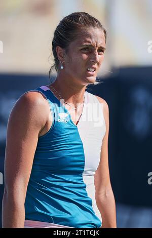 Monastir, Monastir, Tunisia. 15th Oct, 2023. Camilla Rosatello (ITA) in action during the JASMIN OPEN MONASTIR - Monastir - Womens Tennis, WTA250 (Credit Image: © Mathias Schulz/ZUMA Press Wire) EDITORIAL USAGE ONLY! Not for Commercial USAGE! Credit: ZUMA Press, Inc./Alamy Live News Stock Photo