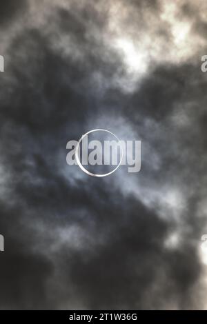 Annular eclipse of Oct.14, 2023 Stock Photo