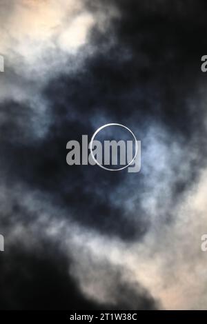 Annular eclipse of Oct.14, 2023 Stock Photo