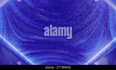 Abstract background glitter ink blue blend cube Stock Photo