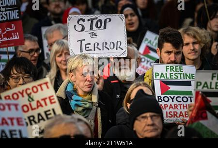 Free Palestine March, Edinburgh, 14/10/2023 Stock Photo