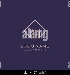 MK initial monogram logo with rectangle style design ideas Stock Vector ...