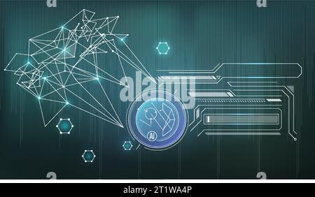 Vector infographics about the discovery of new technologies related to AI. Stock Vector