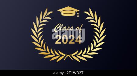 Happy Class of 2024, Happy new year 2024 design, Unique digits with ...