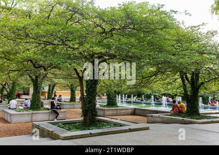 South Garden at Art Institute of Chicago, Chicago, Illinois, USA Stock Photo