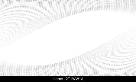 Abstract geometric technology background. Dotted curve or wave. Stock Vector