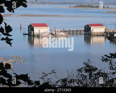 US Coast Guard at Cape Disappointment, Ilwaco WA Stock Photo