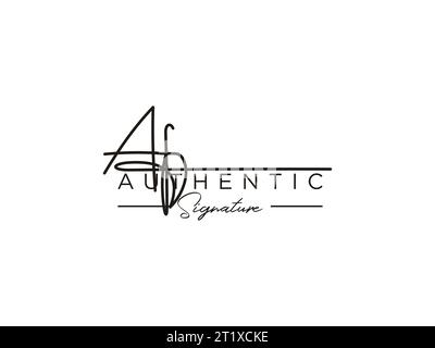 AF Signature Logo Template Vector. Stock Vector
