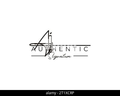 AJ Signature Logo Template Vector. Stock Vector