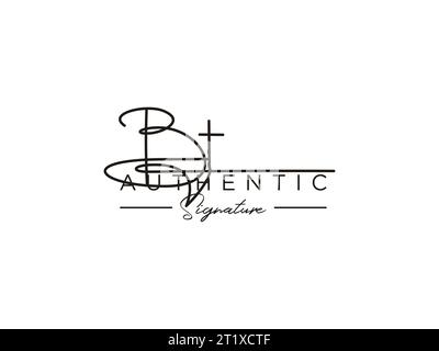 BT Signature Logo Template Vector Stock Vector Image & Art - Alamy