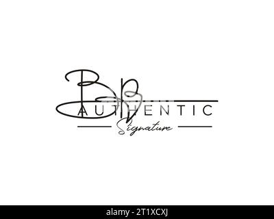 BP Signature Logo Template Vector. Stock Vector