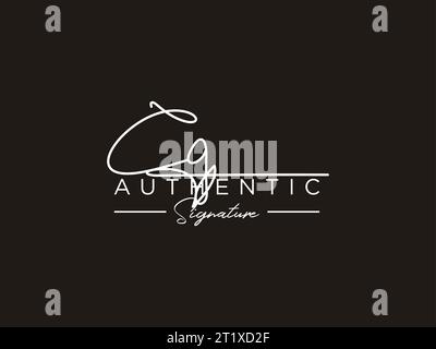 CG Signature Logo Template Vector. Stock Vector