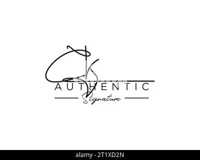 CK Signature Logo Template Vector. Stock Vector