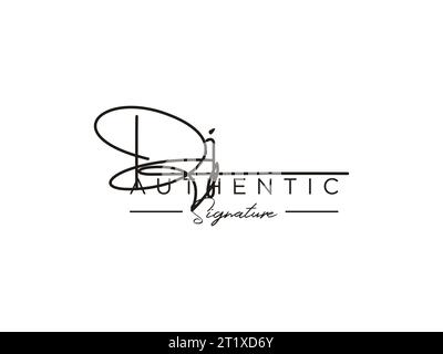 DJ Signature Logo Template Vector. Stock Vector