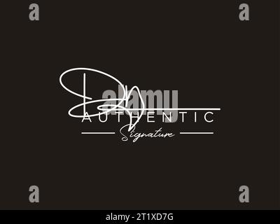 DN Signature Logo Template Vector. Stock Vector