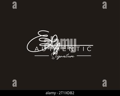 EG Letter Signature Logo Template elegant design logo. Hand drawn ...