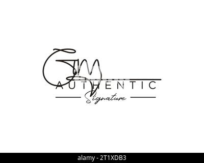 GM Signature Logo Template Vector. Stock Vector